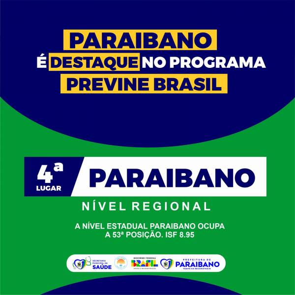 Paraibano é destaque no Programa Previne Brasil!