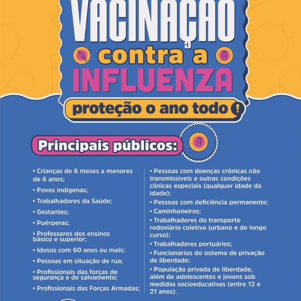 Prefeitura de Paraibano, em parceria com a Secretaria de Saúde e a equipe de imunização, inicia Campanha de Vacinação contra o vírus influenza.