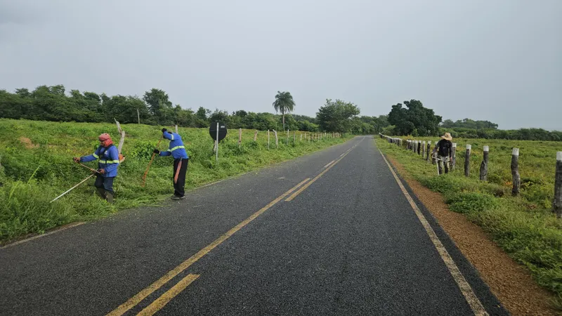 Foto 2 – Prefeitura Municipal de Paraibano realiza serviços de roço e limpeza nas margens da estrada do povoado Varzinha