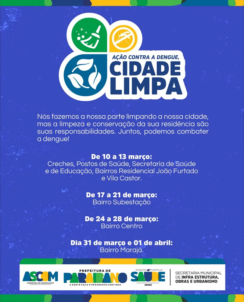 Prefeitura de Paraibano já inicia grande ação de limpeza para combater a dengue