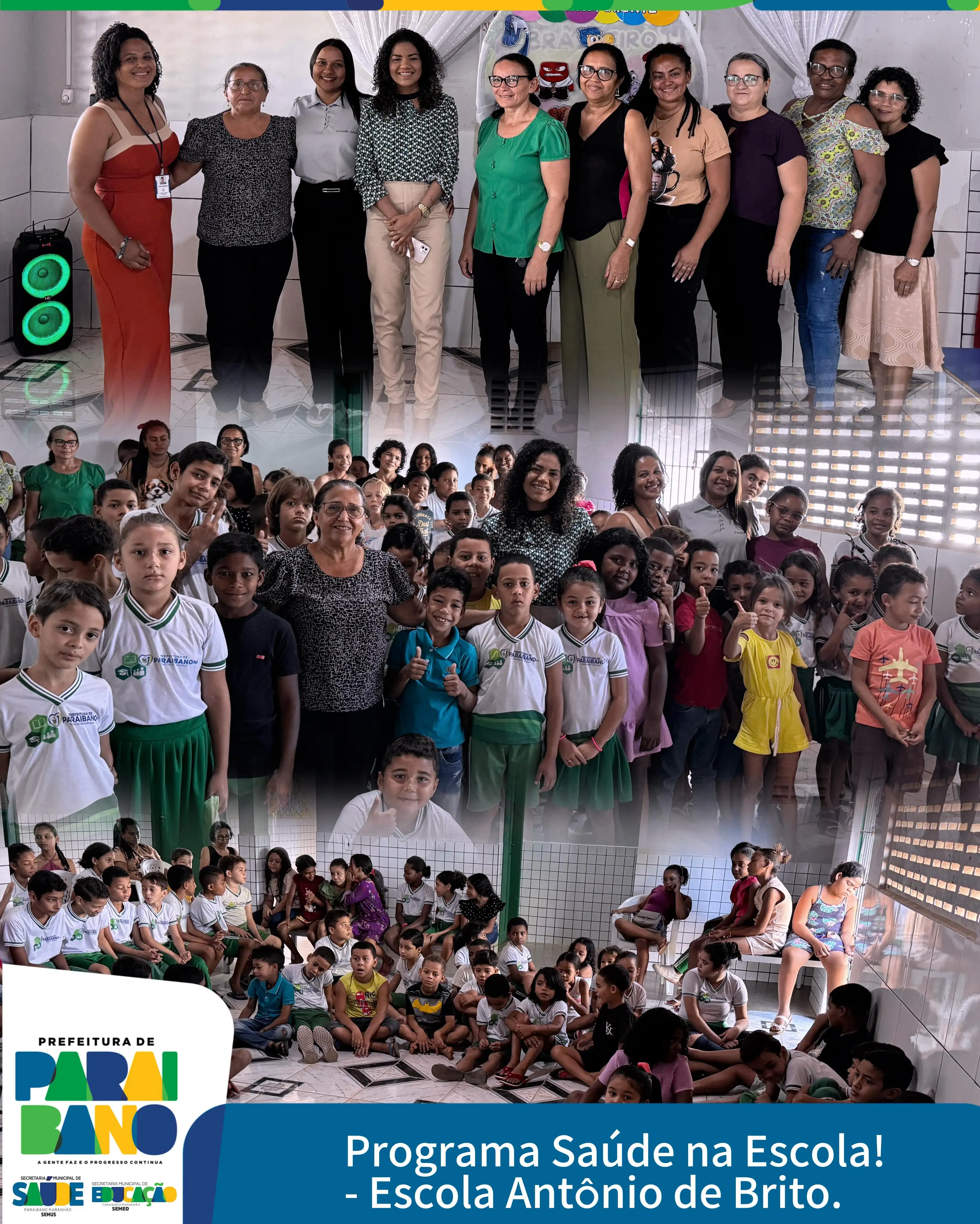 Foto 2 – Prefeitura de Paraibano, por meio da UBS Severino Furtado Brito, realiza ação do programa Saúde na Escola.
