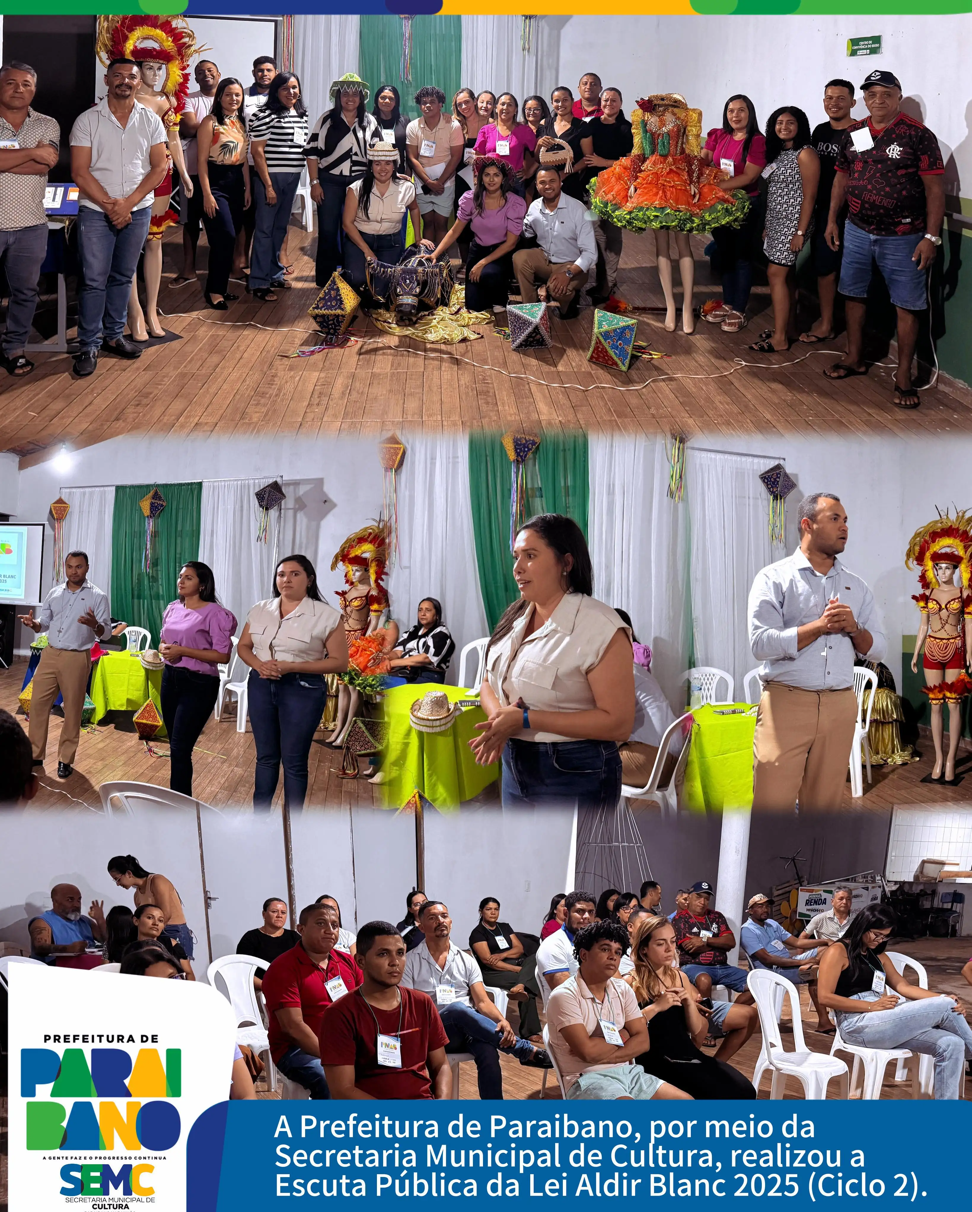 Prefeitura de Paraibano, por meio da Secretaria Municipal de Cultura, realizou a Escuta Pública da Lei Aldir Blanc 2025