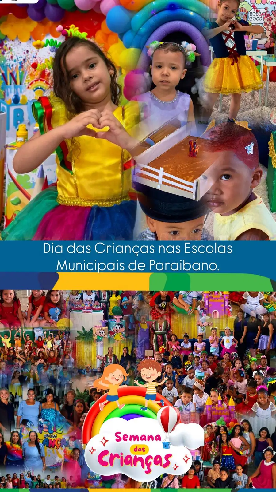 Prefeitura realiza programação nas escolas da rede municipal em alusão ao Dia das Crianças.