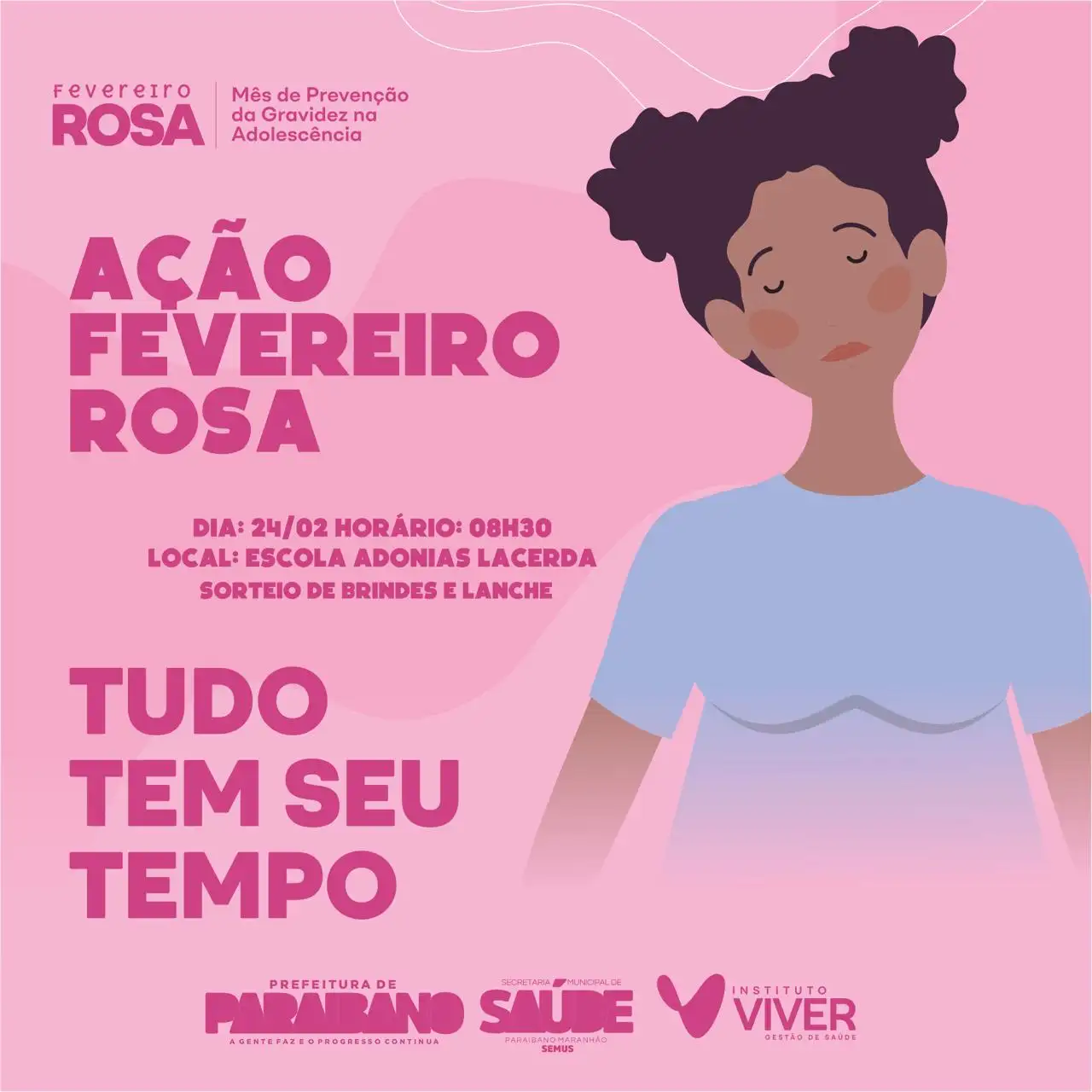 Secretaria Municipal de Saúde, em parceria com o Instituto Viver, realizará a Ação Fevereiro Rosa.