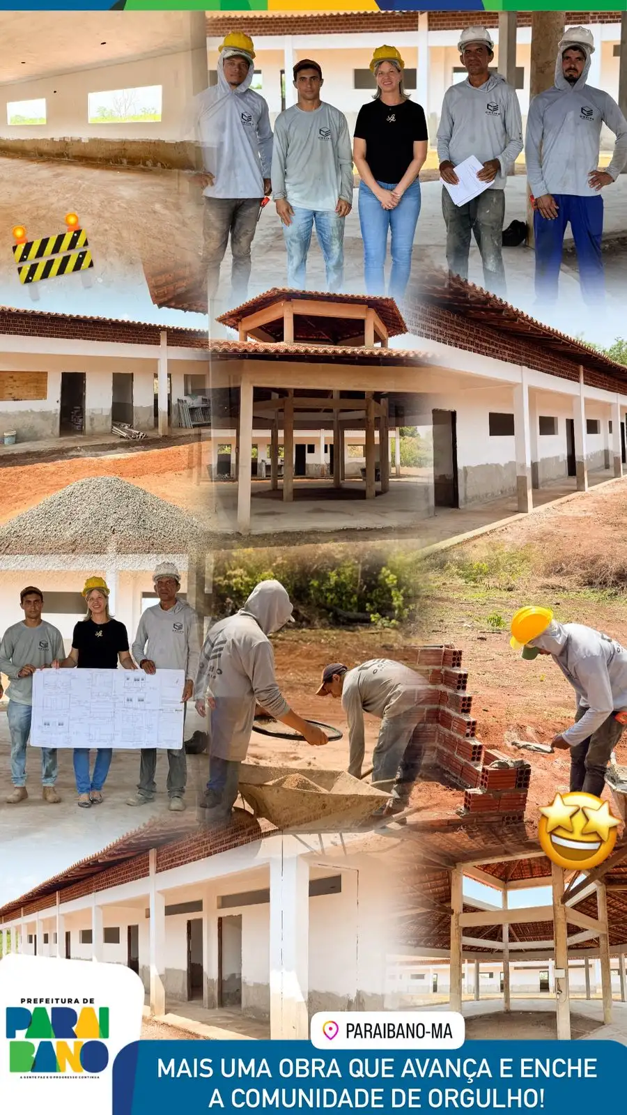 Prefeitura de Paraibano, realiza vistoria na construção da nova Escola do Povoado Tabuleirão