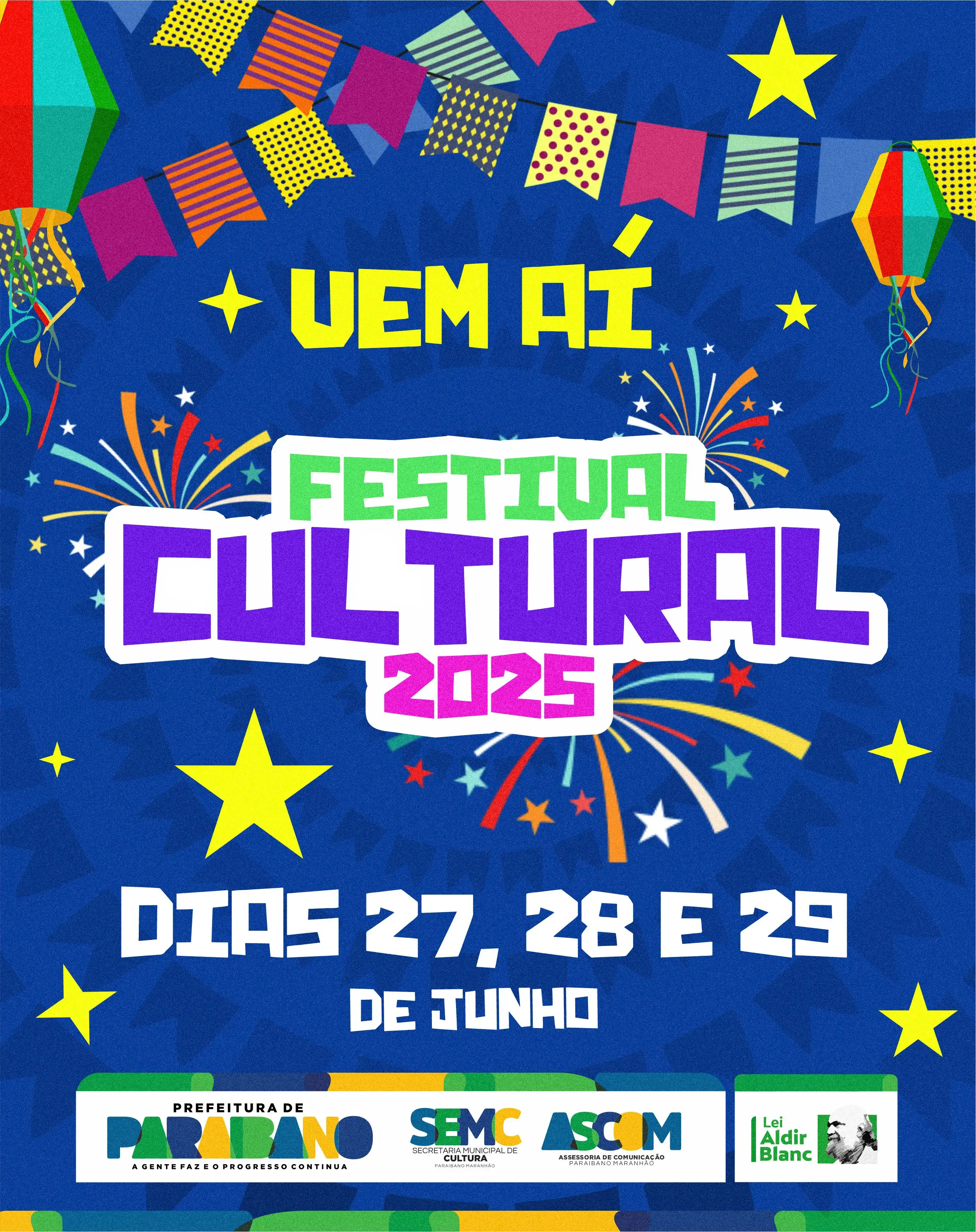 Prefeitura de Paraibano divulga datas do Festival Cultural 2025