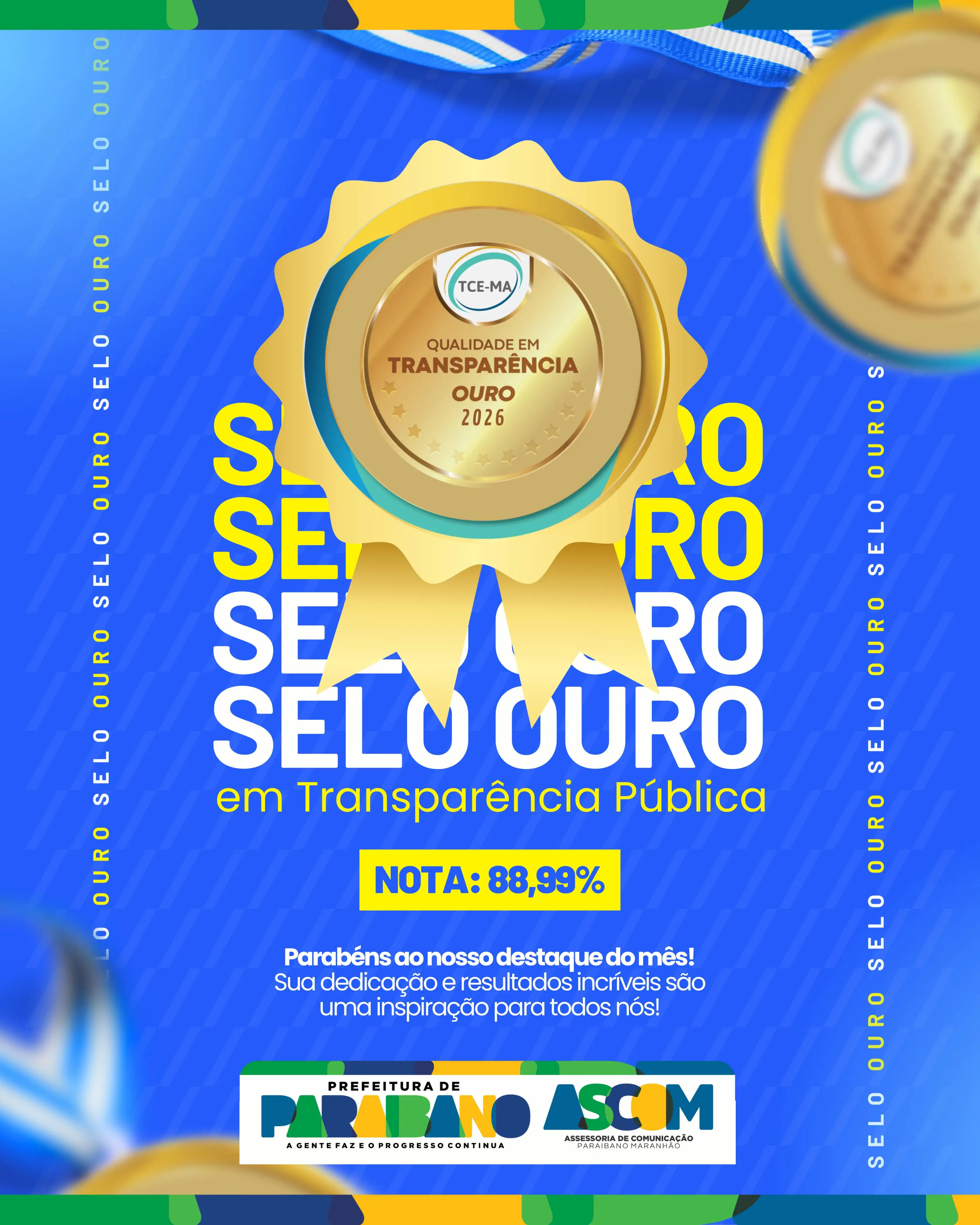 Paraibano conquistou o Selo Ouro em Transparência Pública com 88,99% de avaliação