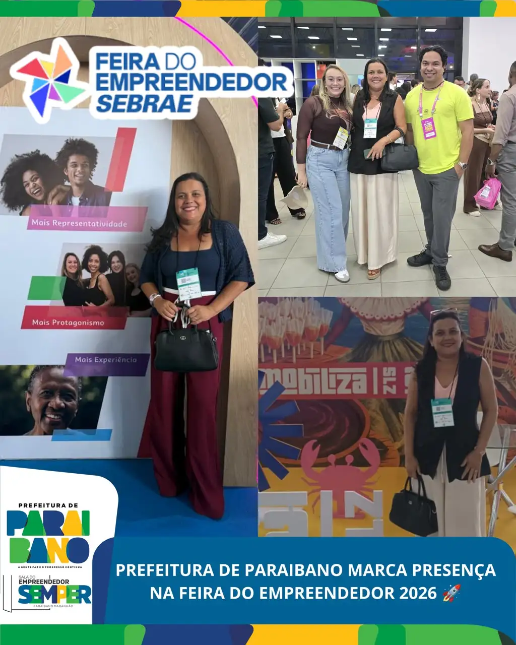 Foto 1 – Prefeitura de Paraibano, através da Sala do Empreendedor, participou da Feira do Empreendedor 2026.