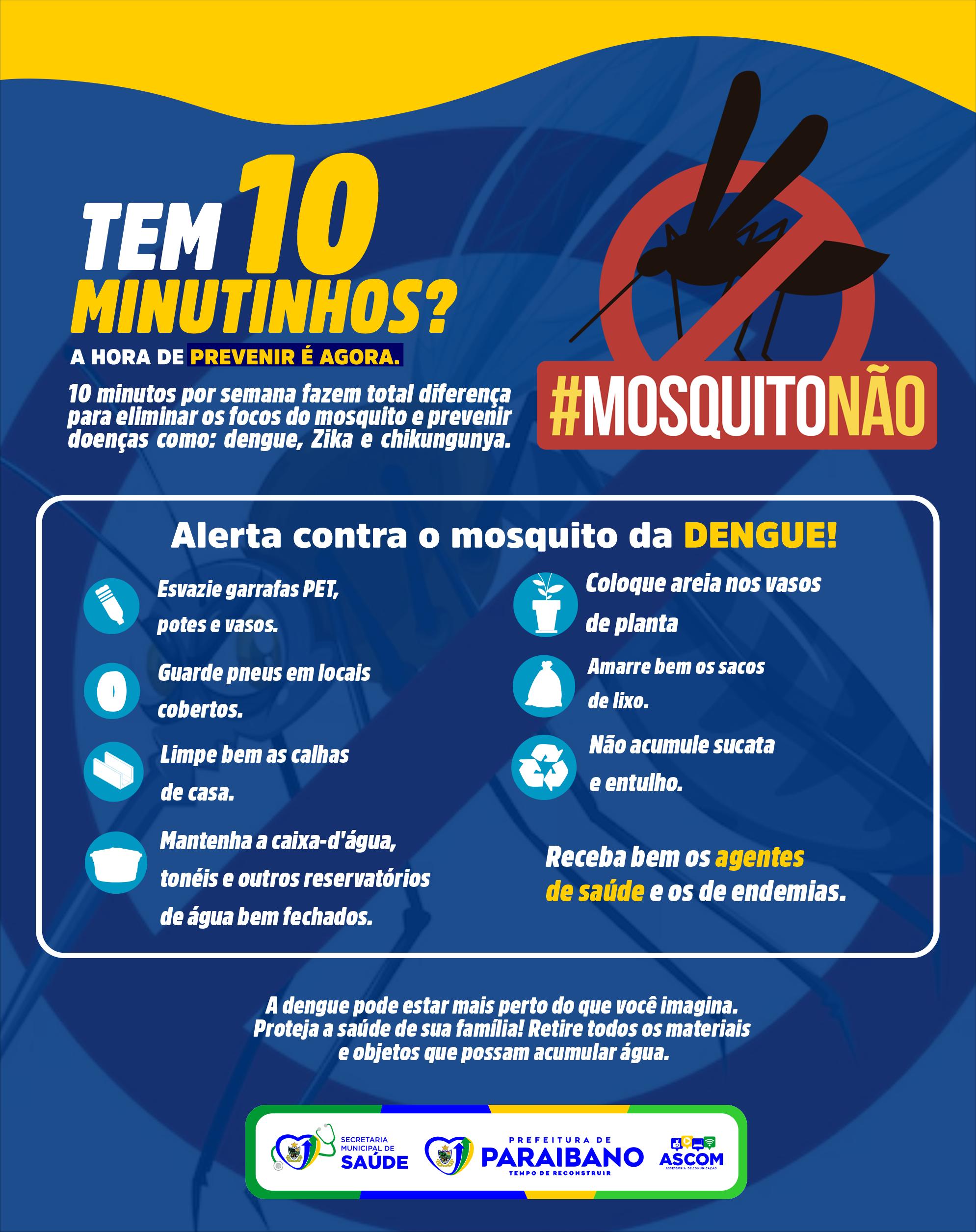PREFEITURA DE PARAIBANO COMPARTILHA FORMAS DE COMBATE E PREVENÇÃO DA DENGUE.