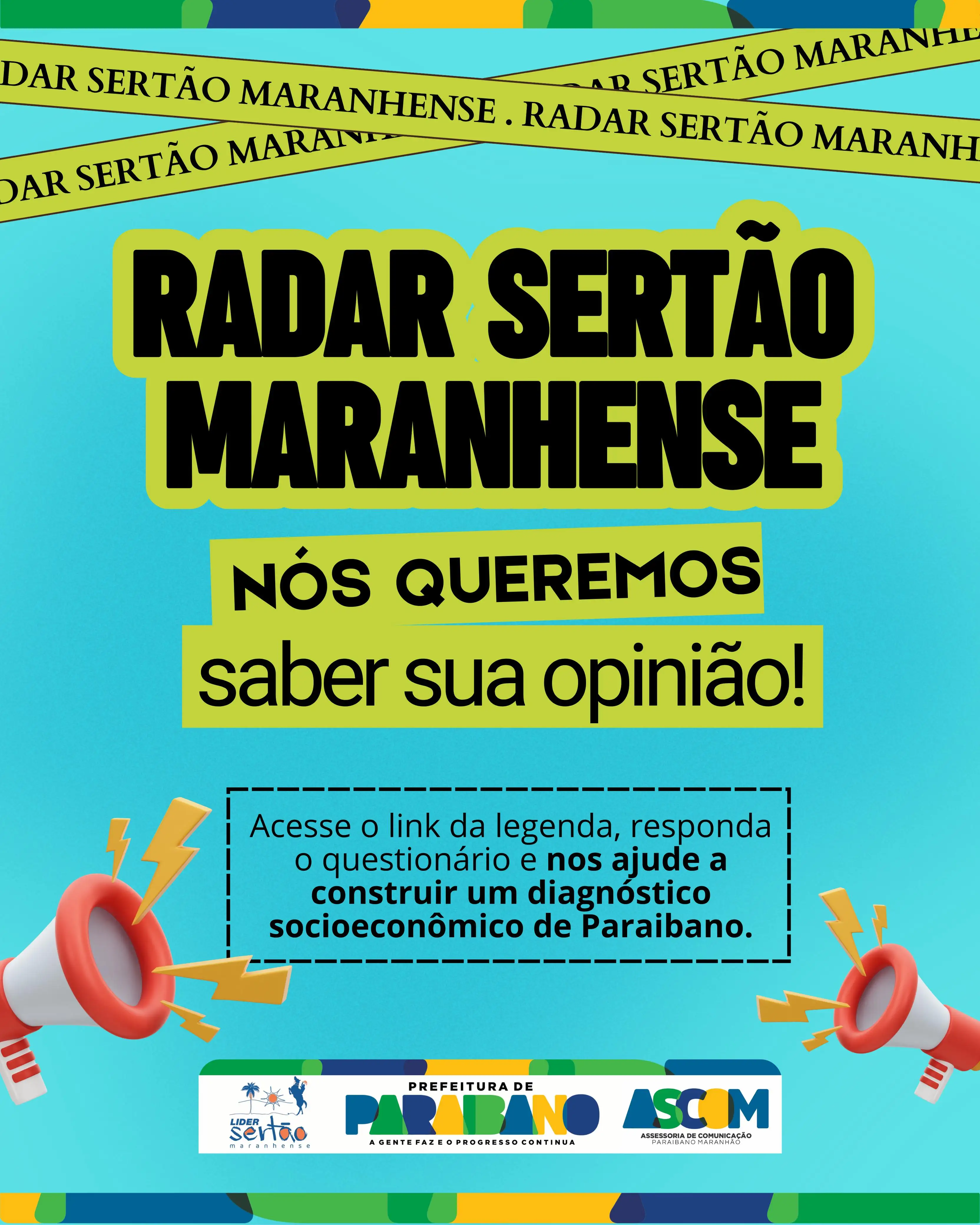 Prefeitura Municipal de Paraibano disponibiliza um questionário para mapeamento sobre mão de obra e mercado de trabalho.