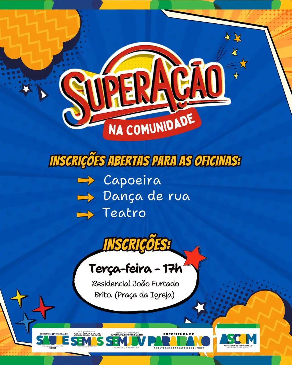 Prefeitura de Paraibano está com inscrições abertas para o programa SuperAção na comunidade.