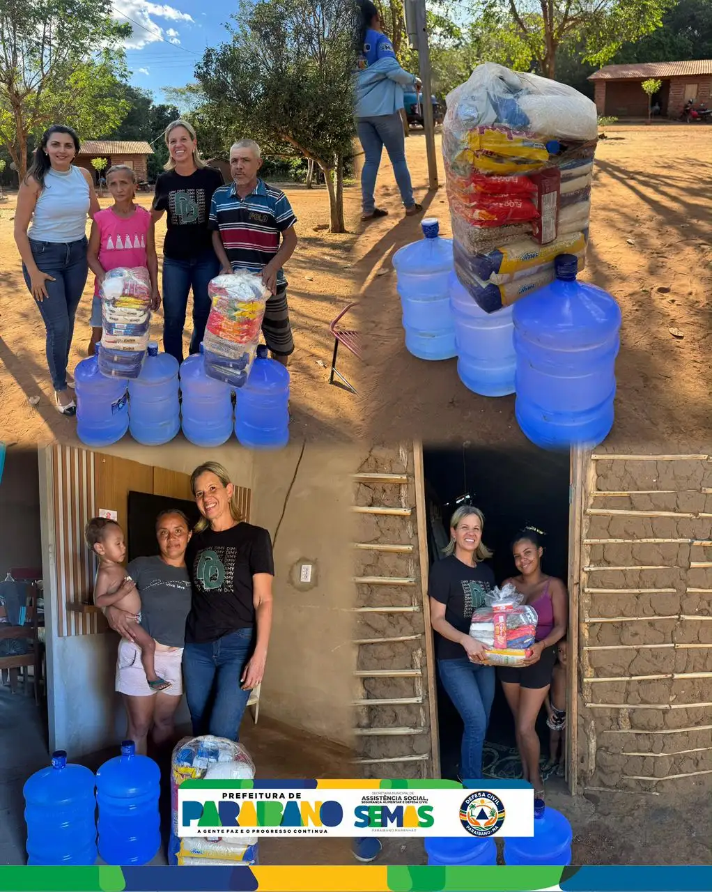 Foto 6 – Prefeitura Municipal de Paraibano realiza entrega de cestas básicas e galões de água mineral na zona rural.
