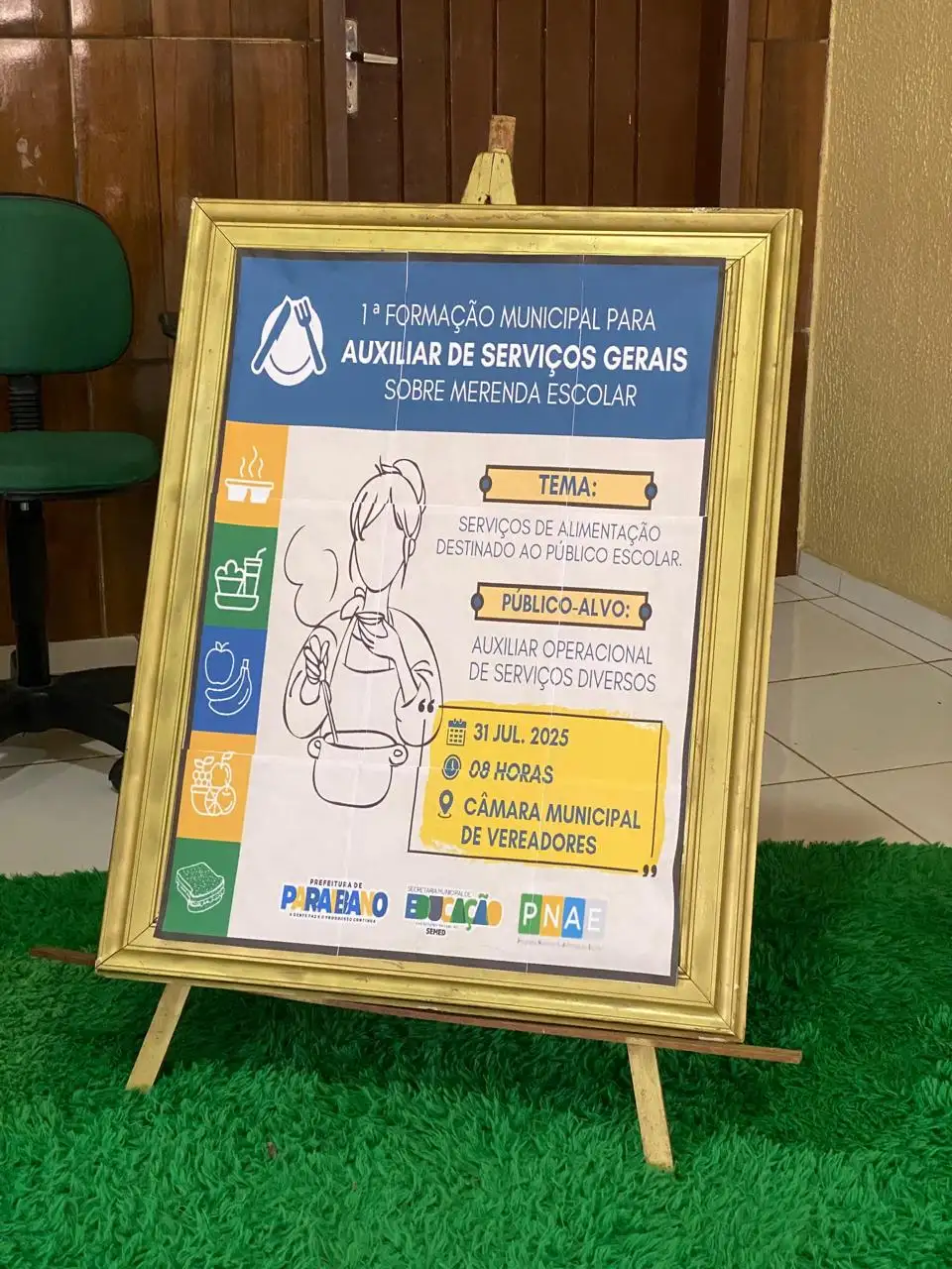 Prefeitura de Paraibano realizou a 1ª Formação Municipal para Auxiliares de Serviços Gerais sobre Merenda Escolar