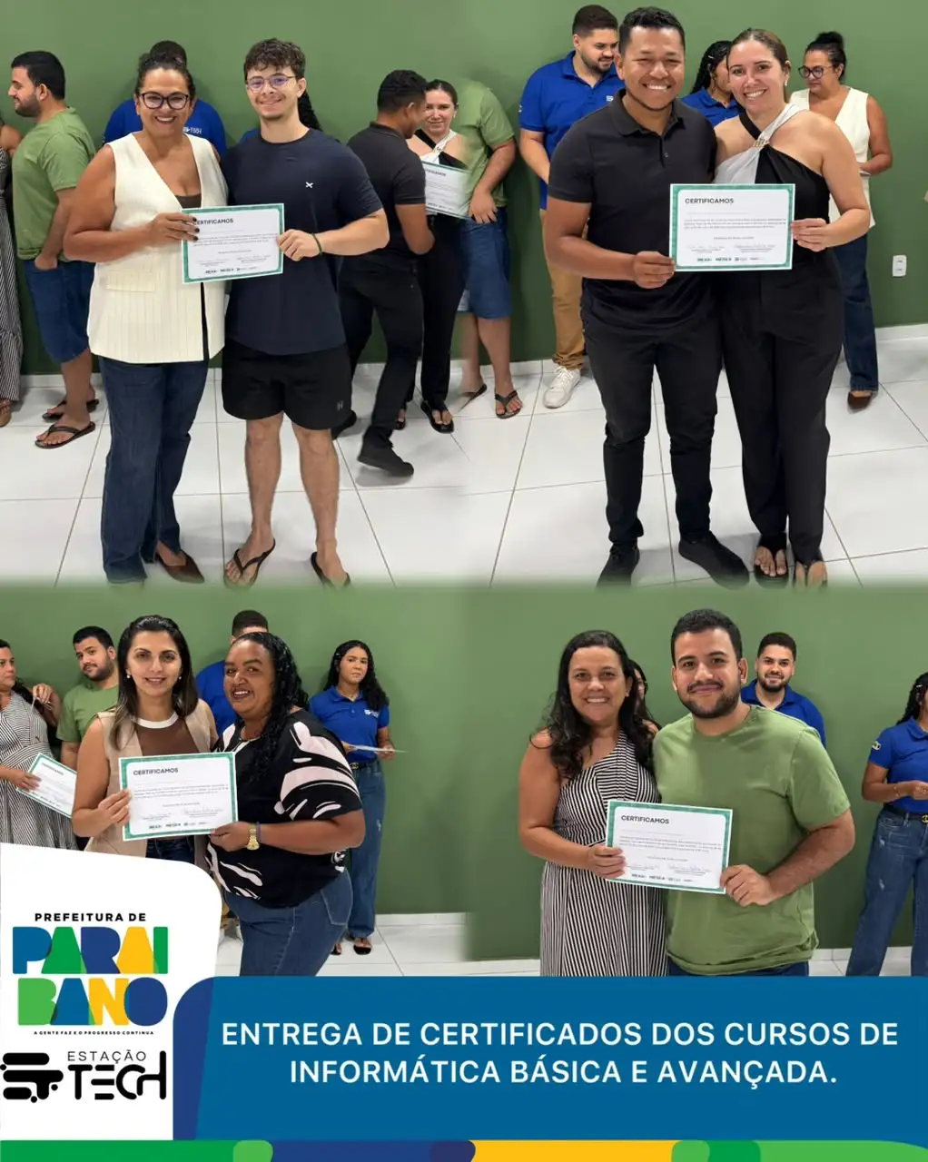 Foto 2 – Prefeitura de Paraibano realizou a entrega dos certificados dos cursos de Informática Básica e Avançada.