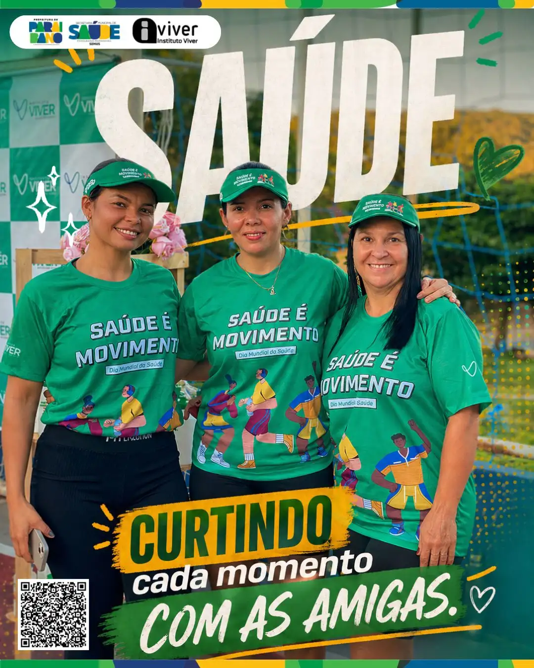 Prefeitura de Paraibano realiza ação Saúde é Movimento em parceria com o Instituto Viver.