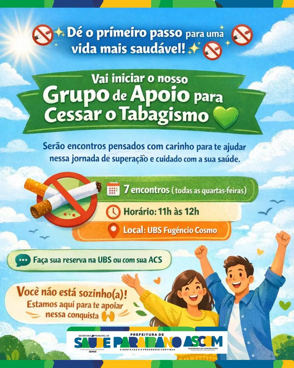 Prefeitura de Paraibano agora faz parte do projeto TeleNordeste, fortalecendo o Grupo de Apoio para Cessar o Tabagismo.