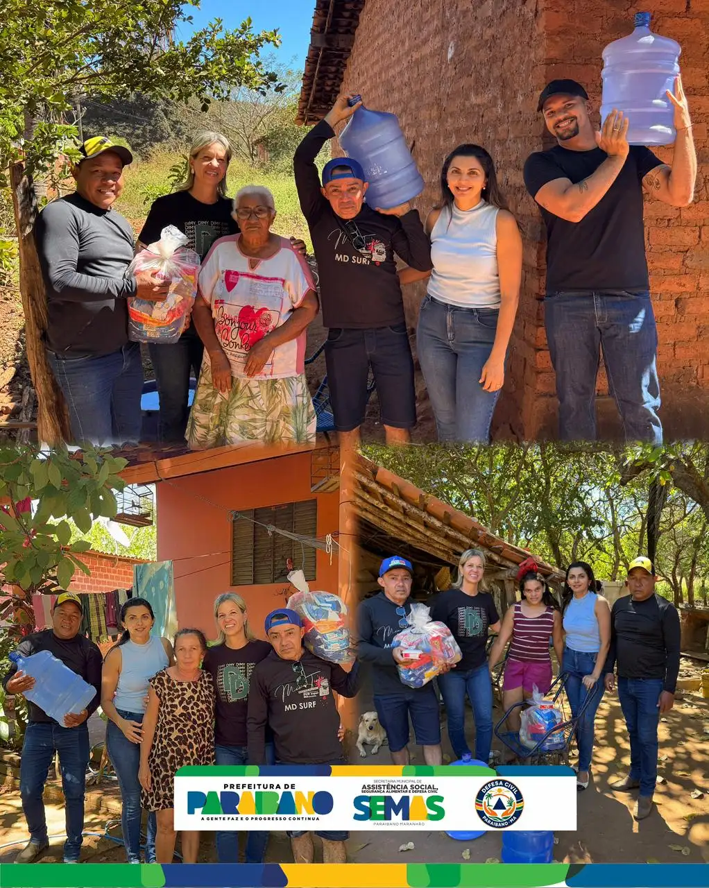 Foto 5 – Prefeitura Municipal de Paraibano realiza entrega de cestas básicas e galões de água mineral na zona rural.