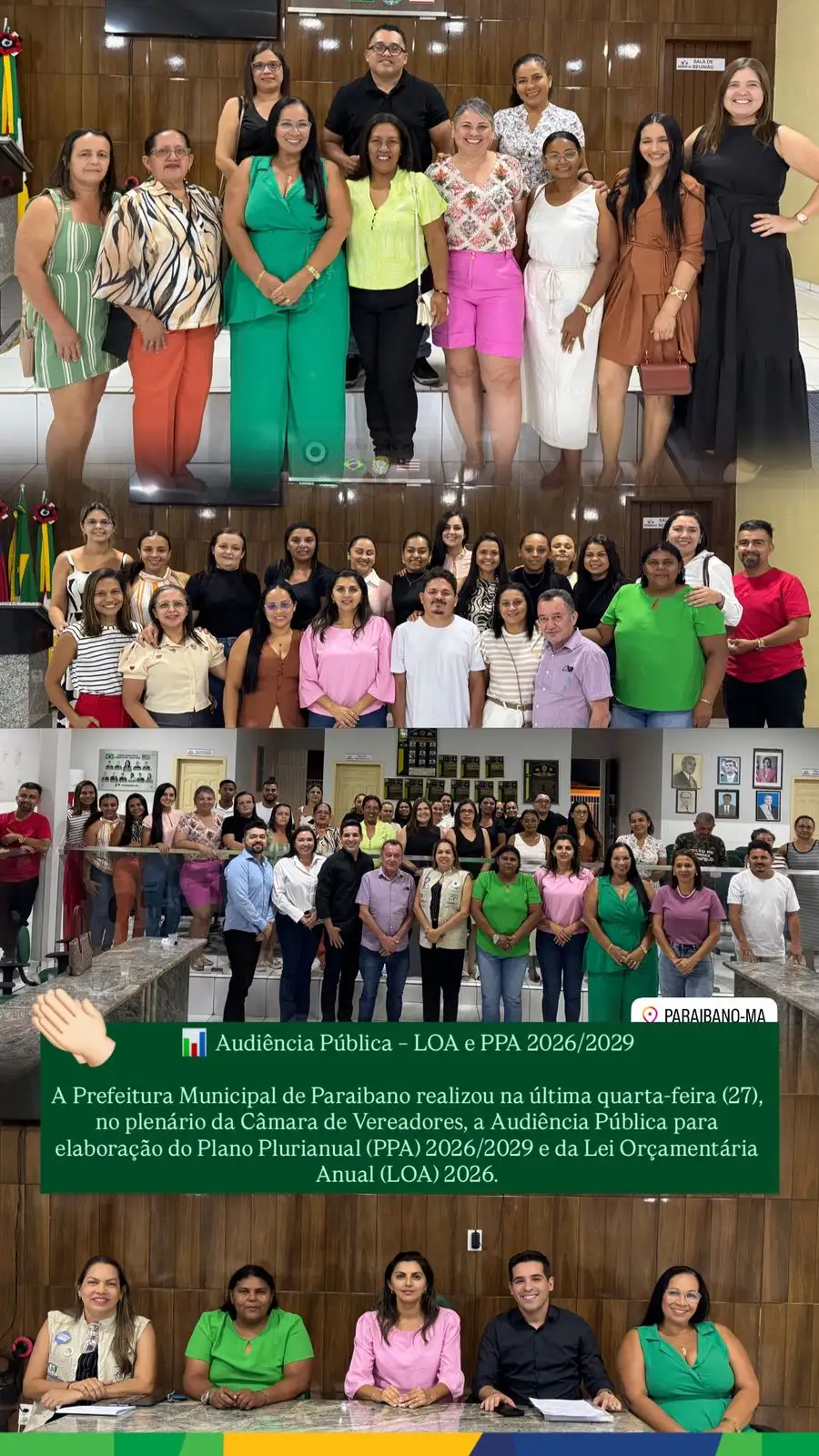 Prefeitura Municipal de Paraibano realiza Audiência Pública para elaboração do PPA 2026/2029 e da LOA 2026.