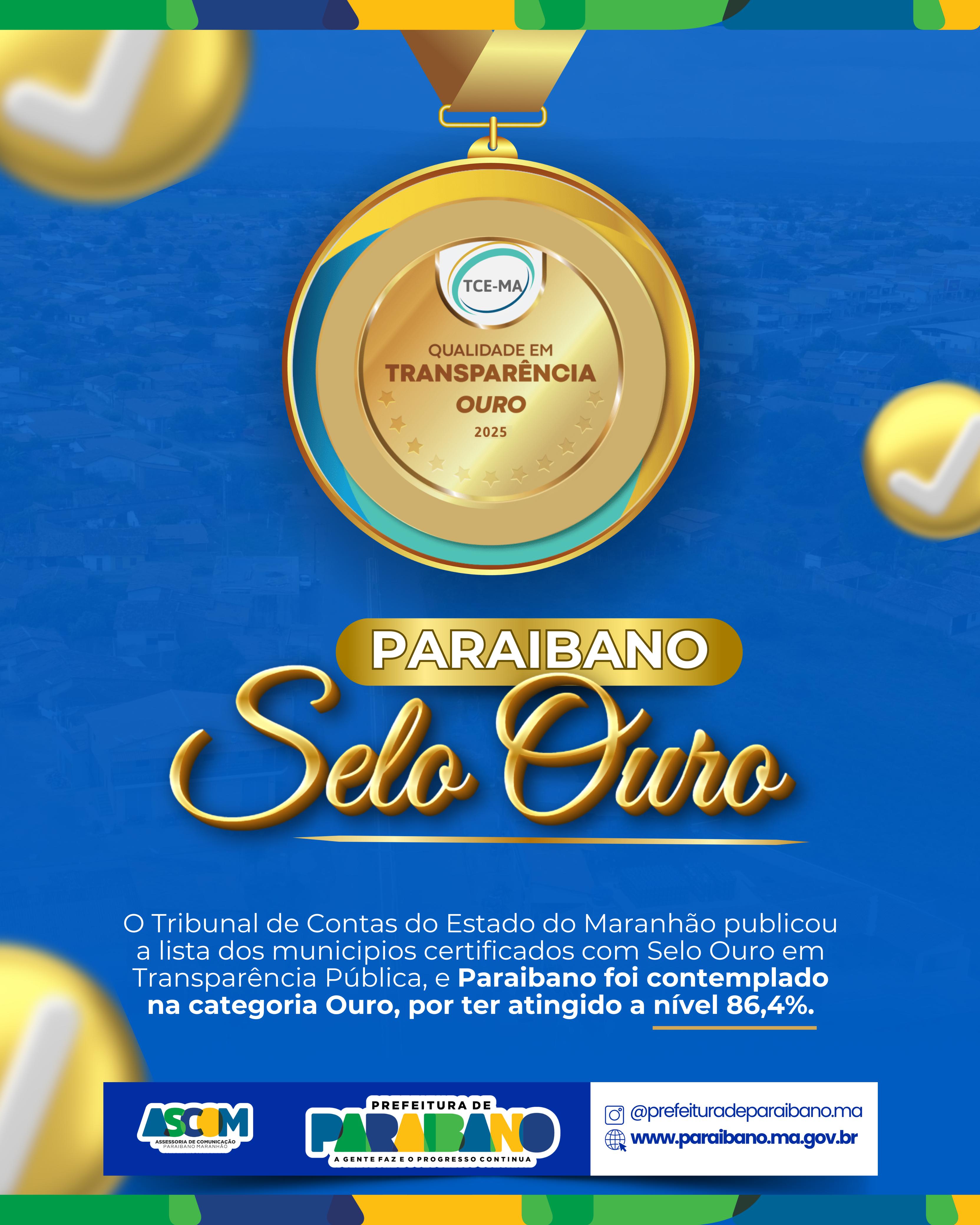Paraibano conquista o Selo Ouro em Transparência Pública!
