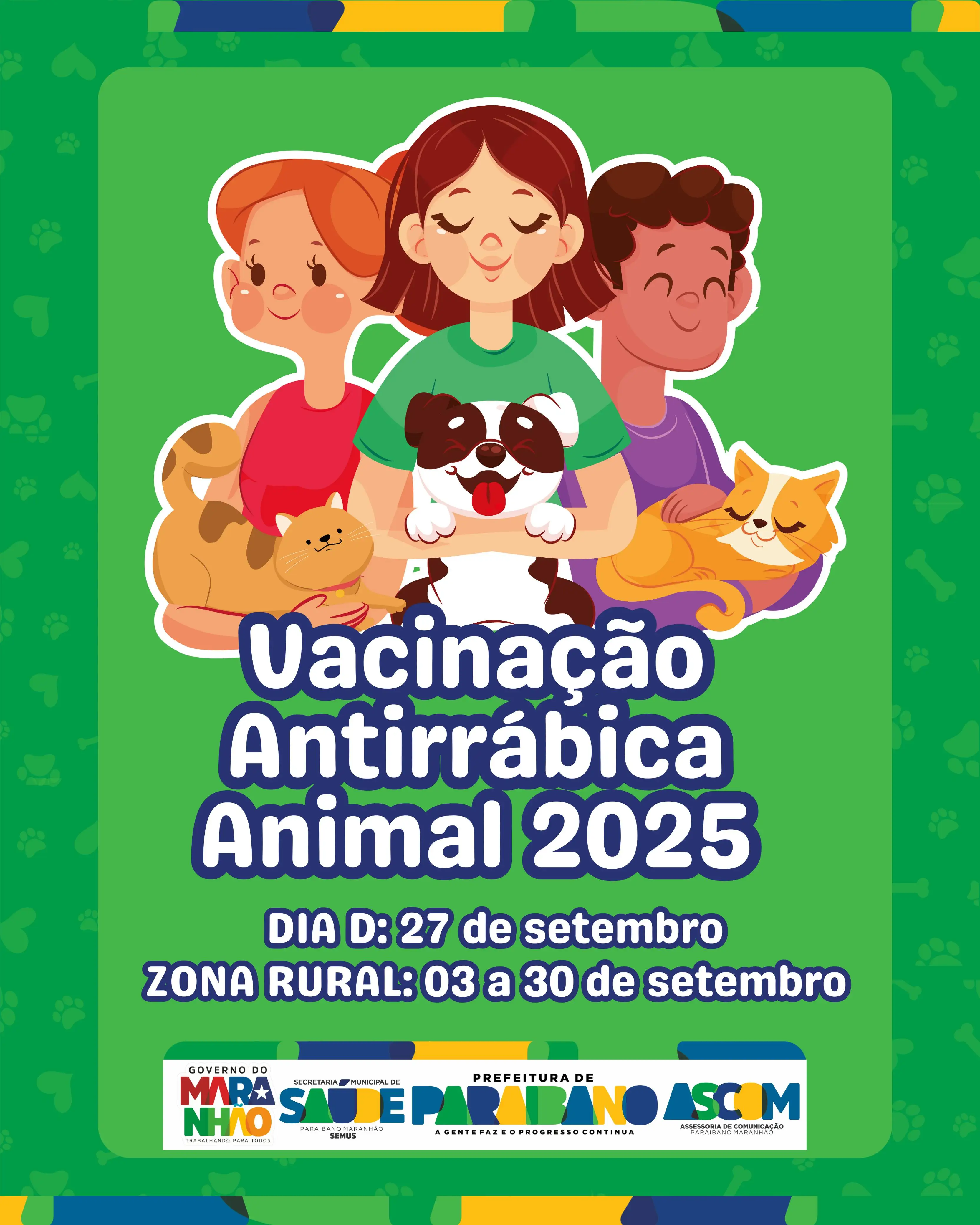 Secretaria Municipal de Saúde e da Vigilância Epidemiológica, define cronograma da Campanha de Vacinação Antirrábica