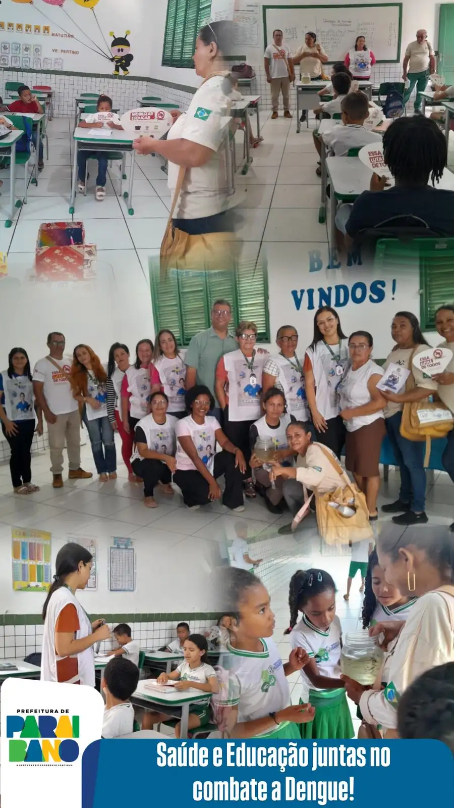 Prefeitura de Paraibano realizou uma palestra educativa sobre a prevenção da dengue na Escola Sarney Costa.