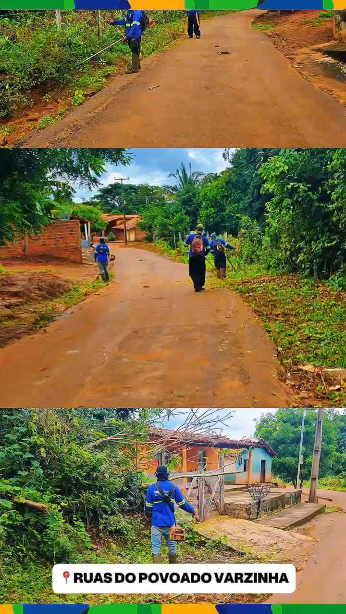 Equipe Municipal de Limpeza de Paraibano segue realizando limpezas pela cidaade.