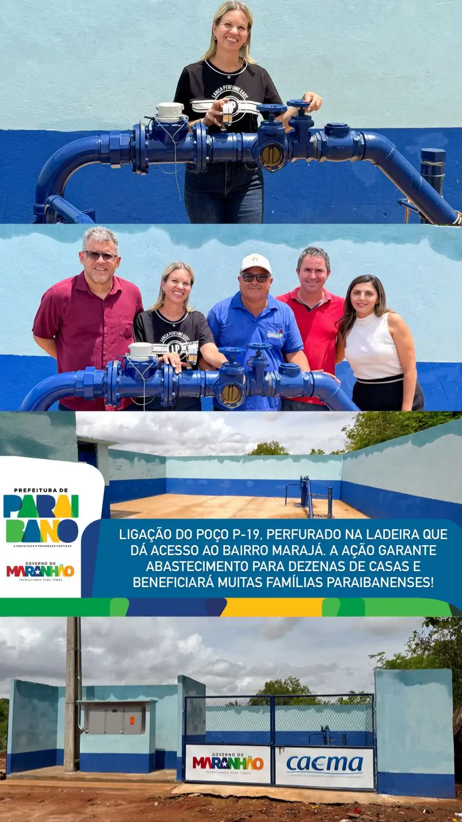 Prefeitura de Paraibano realizou a ligação do Poço P-19
