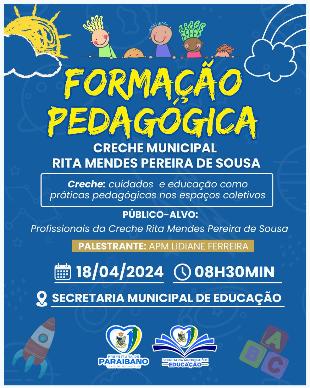 Secretaria de Educação realiza Formação Pedagógica na Creche Tia Zezé