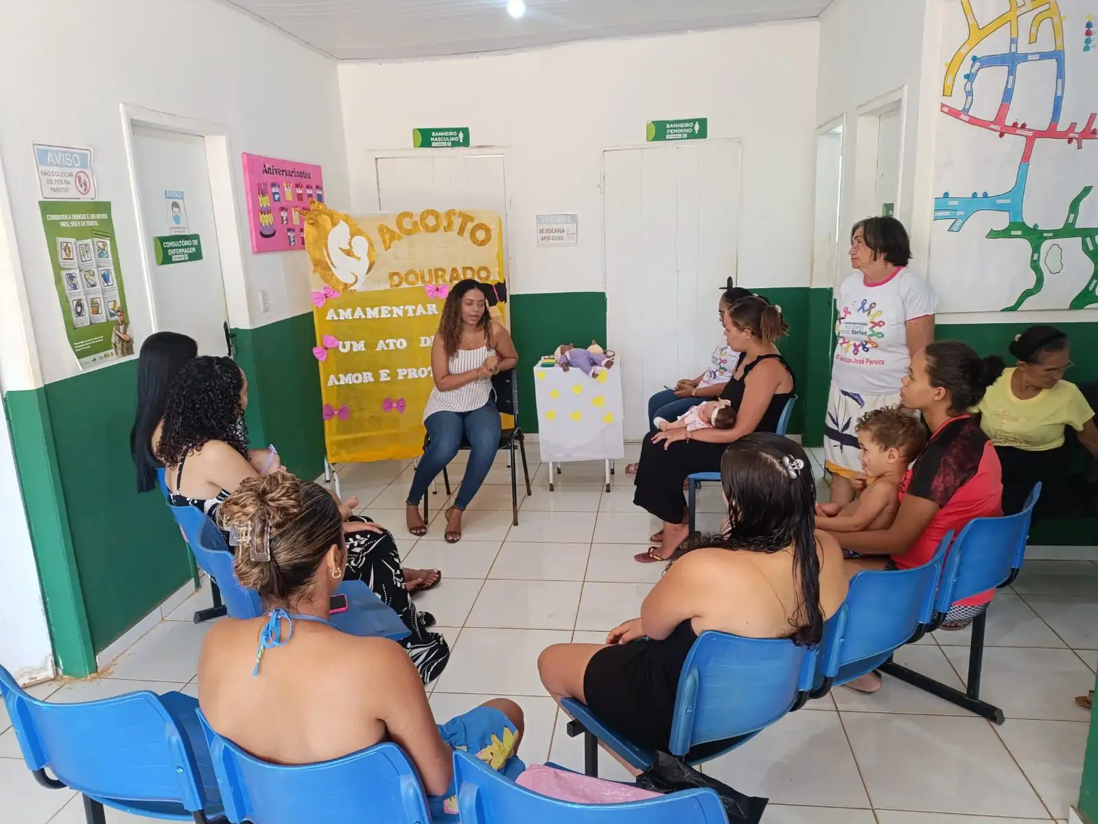 Secretaria Municipal de Saúde e da UBS do povoado Tabuleirão realiza roda de conversa sobre o Agosto Dourado.