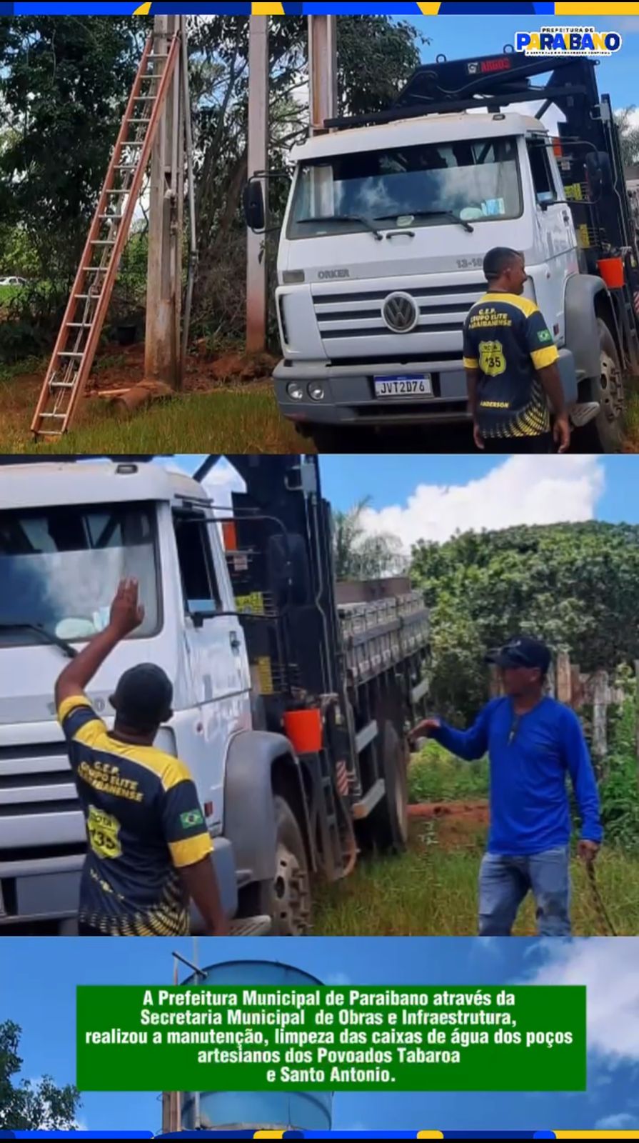 Prefeitura de Paraibano realiza manutenção e limpeza dos Povoados Tabaroa e Santo Antônio