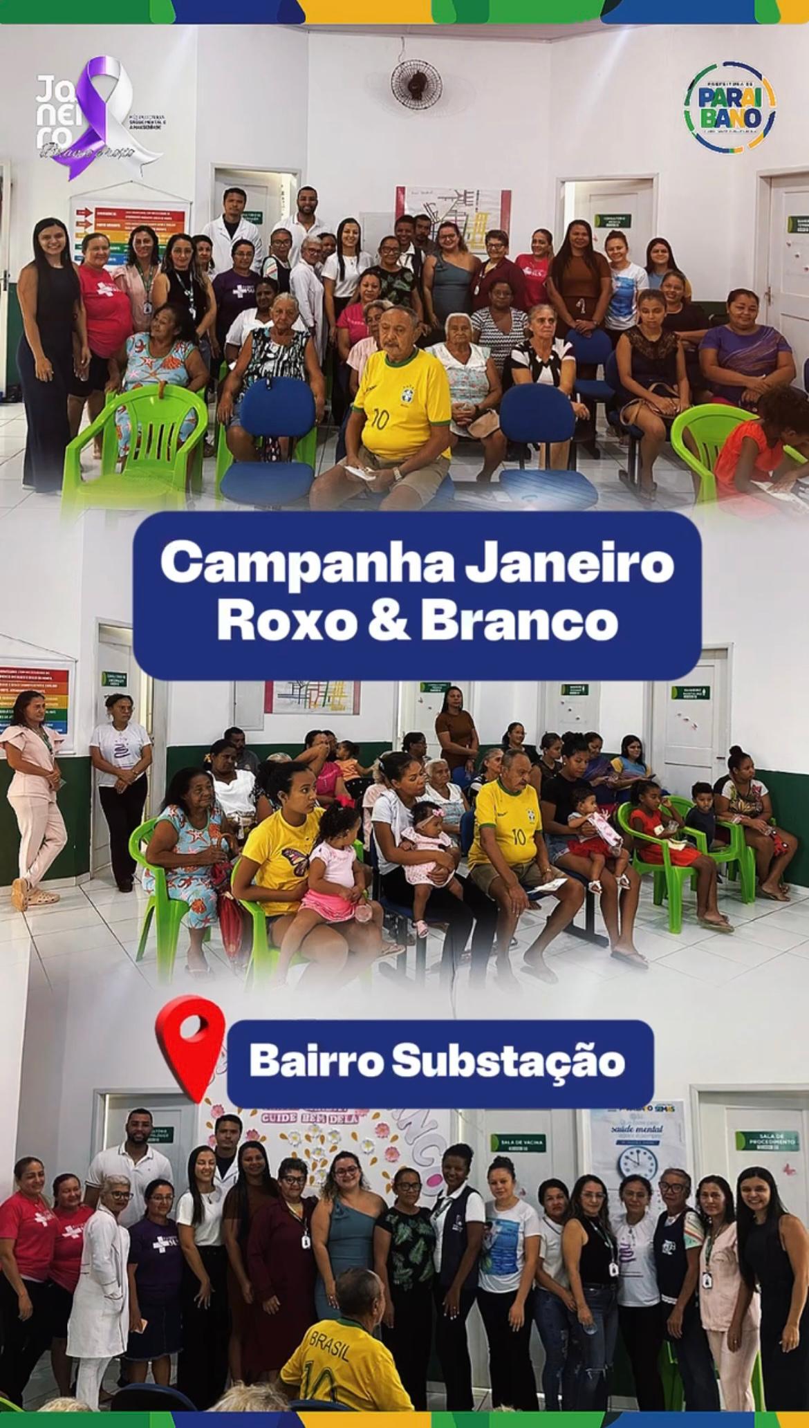 Prefeitura de Paraibano realiza ação em alusão ao Janeiro Branco e Roxo.