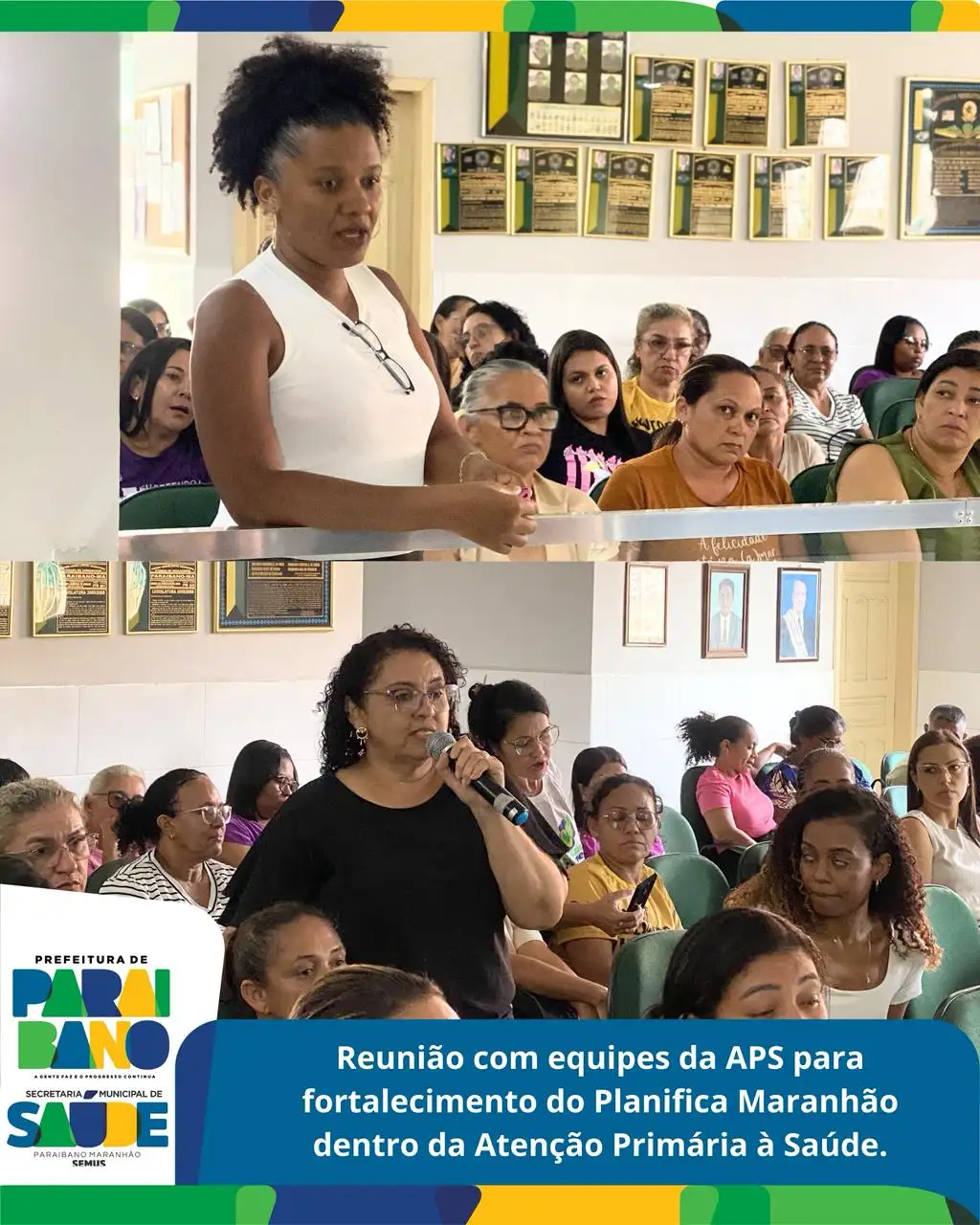 Secretaria de Saúde realiza uma reunião com as equipes da Atenção Primária à Saúde (APS).