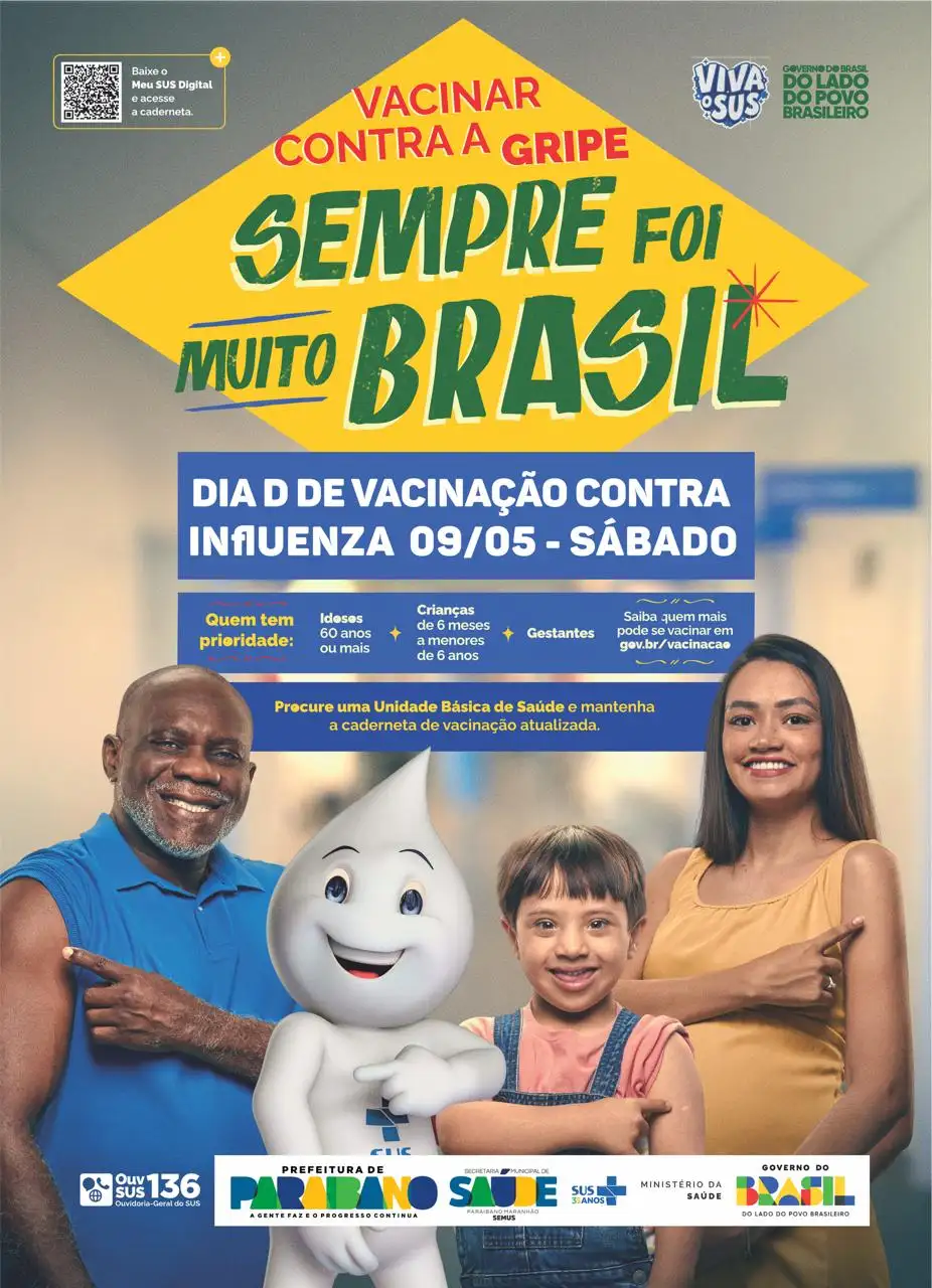 Prefeitura divulga data do Dia D de vacinação contra a Influenza!