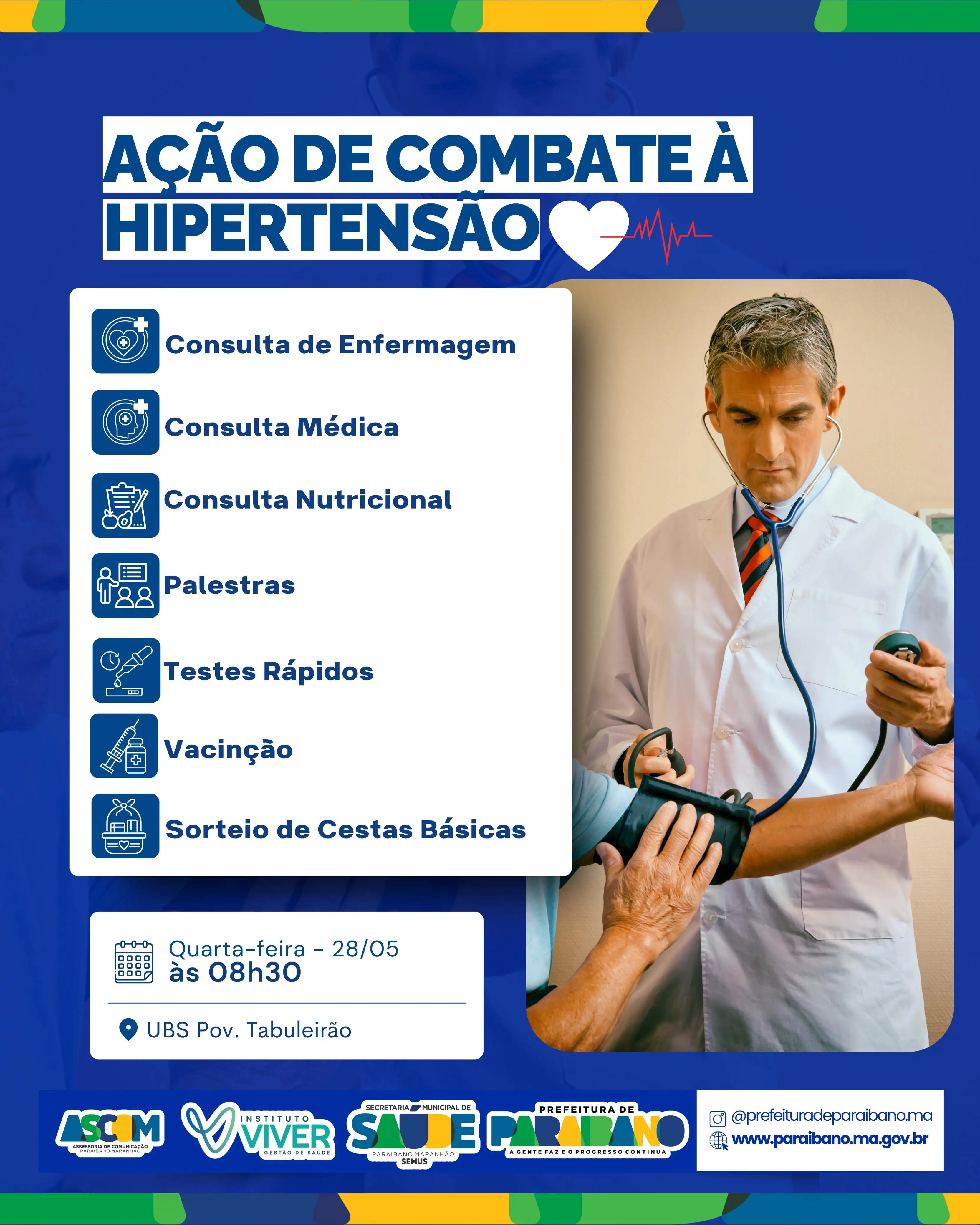 Prefeitura de Paraibano realiza ação de combate à hipertensão.